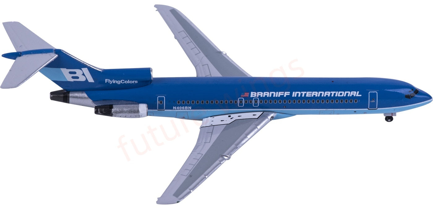 1:400 AeroClassics BBX41682 Braniff B727-200 N406BN Aircraft Model+Free Tractor