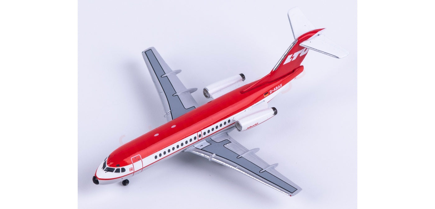 1:400 AeroClassics AC411454 LTU International Fokker F28 D-ABAX Aircraft Model+Free Tractor
