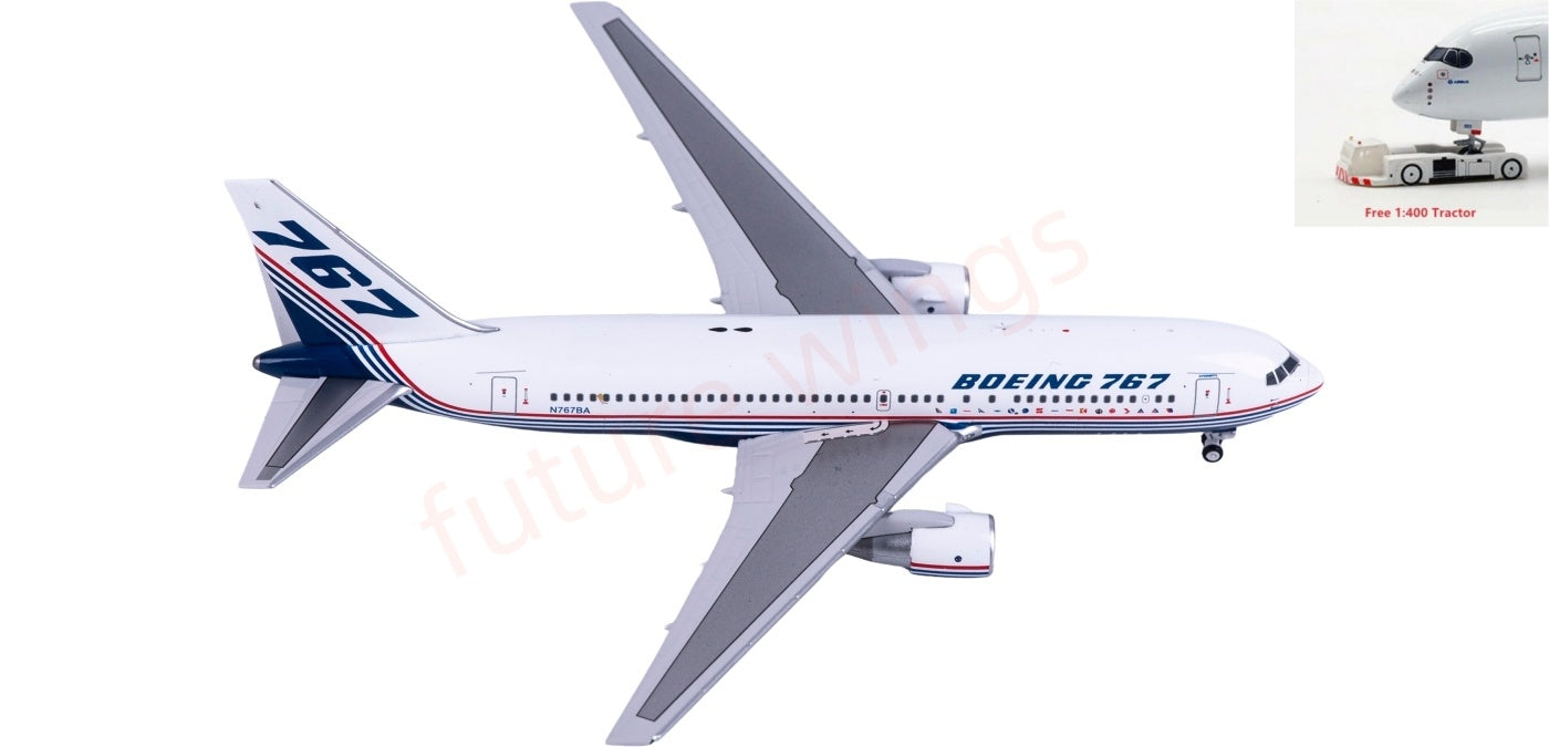 1:400 V1-400 V400016 Boeing House Color  B767-200 N767BA Aircraft Model+Free Tractor