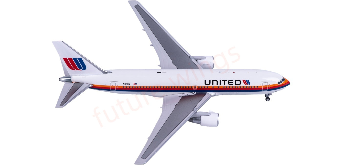 1:400 V1-400 V400019 United Airlines B767-200ER N606UA Aircraft Model+Free Tractor