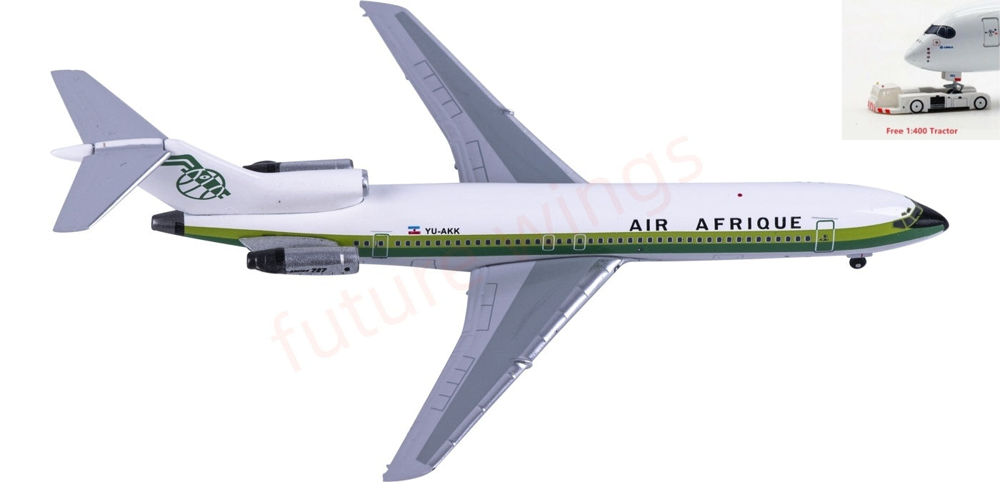 1:400 AeroClassics AC411506 Air Afrique B727-200 YU-AKK Aircraft Model+Free Tractor