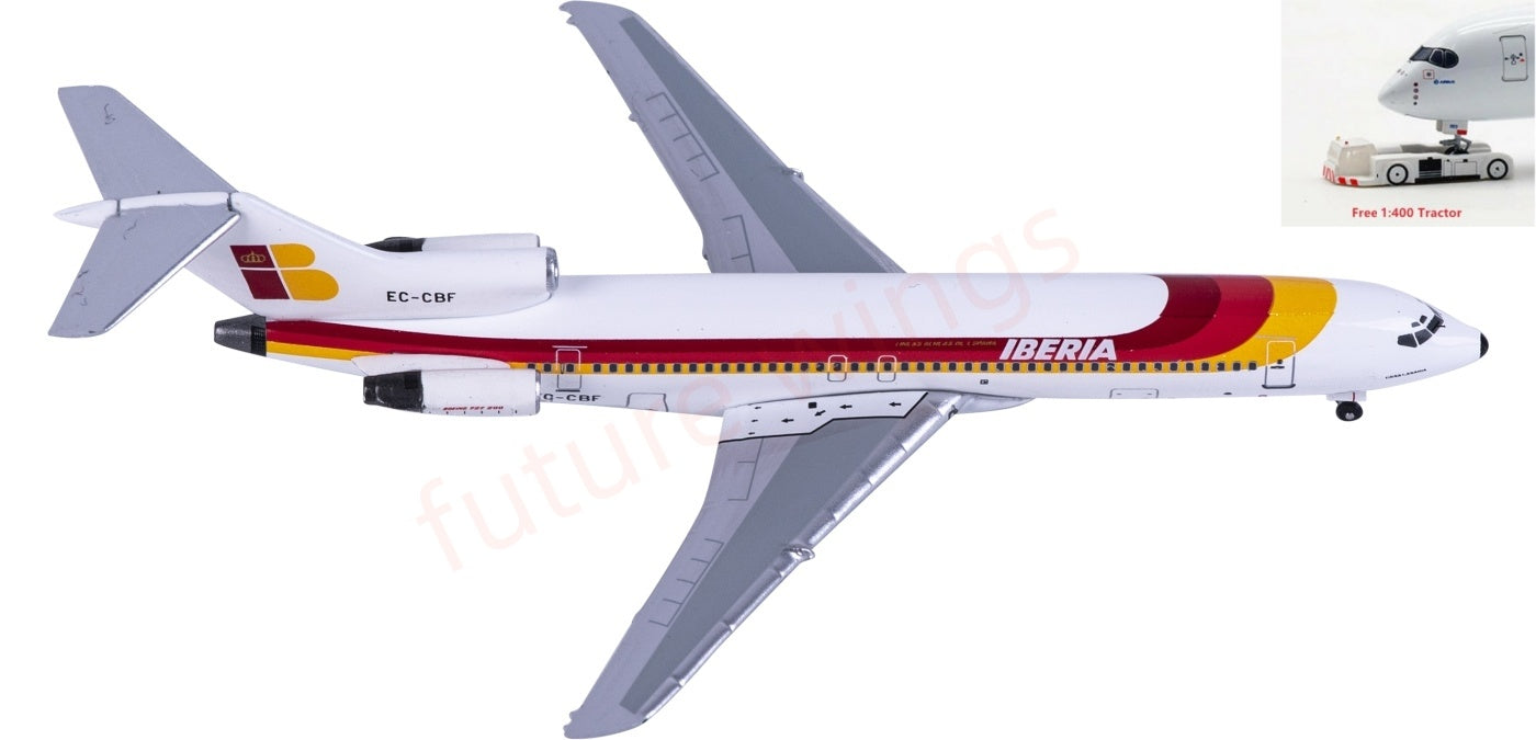1:400 AeroClassics AC411510 Iberia B727-200 EC-CBF Aircraft Model+Free Tractor