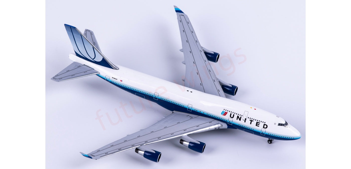 1:400 AeroClassics BBX41652 United Airlines B747-400 N198UA Aircraft Model+Free Tractor