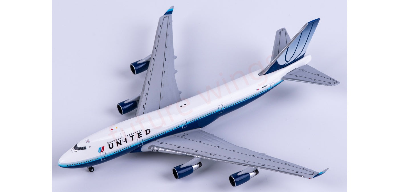 1:400 AeroClassics BBX41652 United Airlines B747-400 N198UA Aircraft Model+Free Tractor