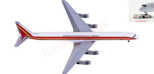 1:400 AeroClassics AC411487 American International Airways Douglas DC-8-61F N24UA Aircraft Model+Free Tractor