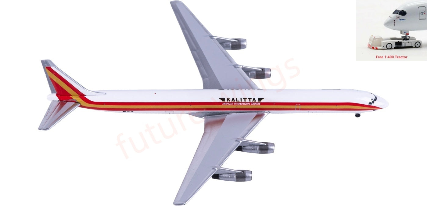 1:400 AeroClassics AC411488 Kalitta Air Douglas DC-8-61F N813CK Aircraft Model+Free Tractor