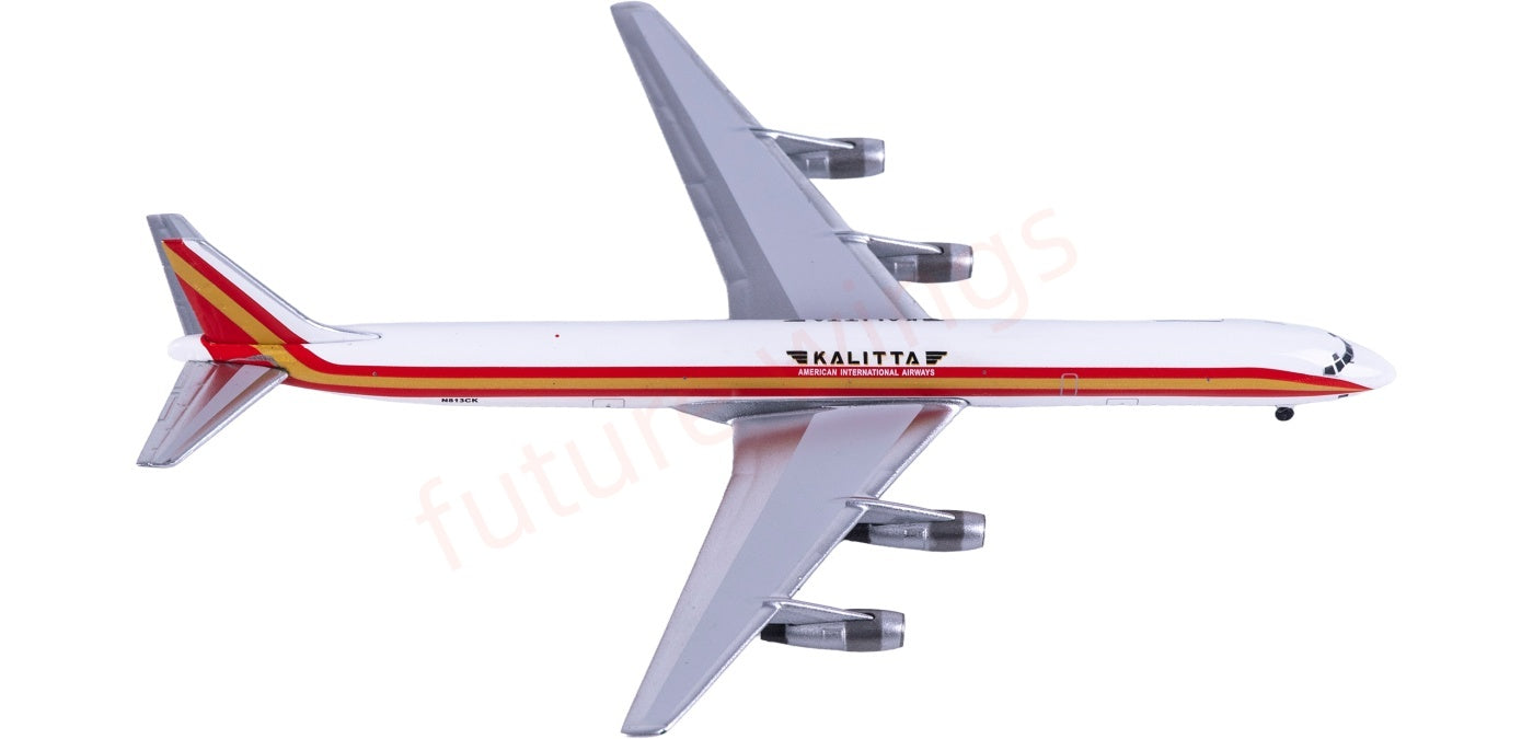1:400 AeroClassics AC411488 Kalitta Air Douglas DC-8-61F N813CK Aircraft Model+Free Tractor