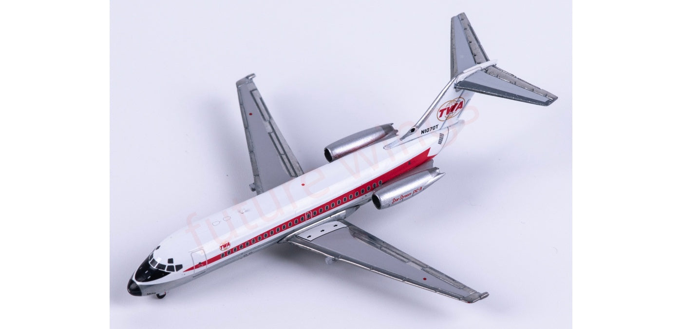 1:400 V1-V40 V400008 TWA McDonnell Douglas DC-9-15 N1070T Aircraft Model Free Tractor+Stand