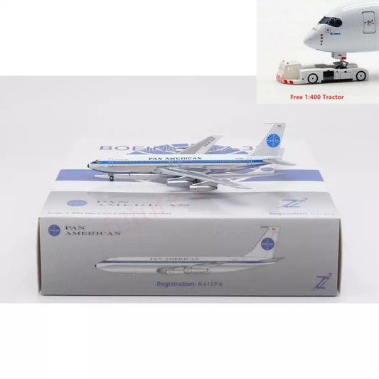 1:400 Z² Model Pan AM B707-300 N412PA Aircraft Model+Free Tractor