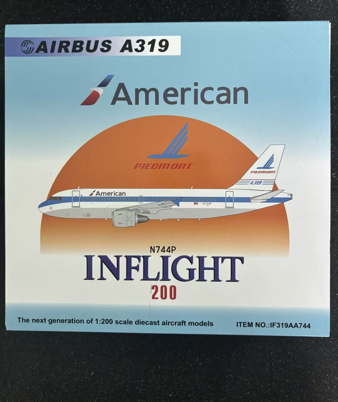 1:200 InFlight200 American Airlines A319 N744P "Piedmont" Aircraft Model