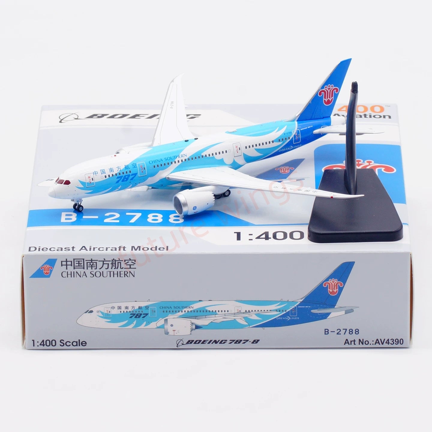 1:400 Aviation400 China Southern Airlines B787-8 B-2725 B-2788+Free Tractor