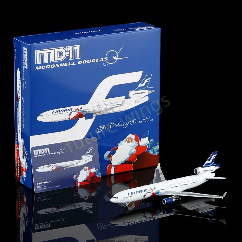 1:400 HX Models Finnair MD-11 OH-LGA OH-LGB OH-LGC OH-LGD OH-LGF +Free Tractor