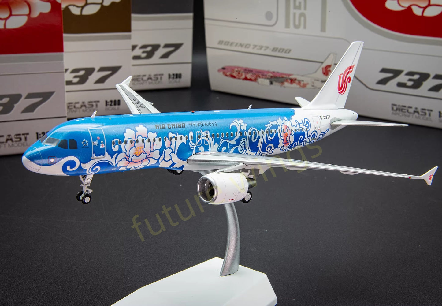 1:200 JC Wings Air China Peony Livery Fleet B737/A320 Diecast Aircraft Model