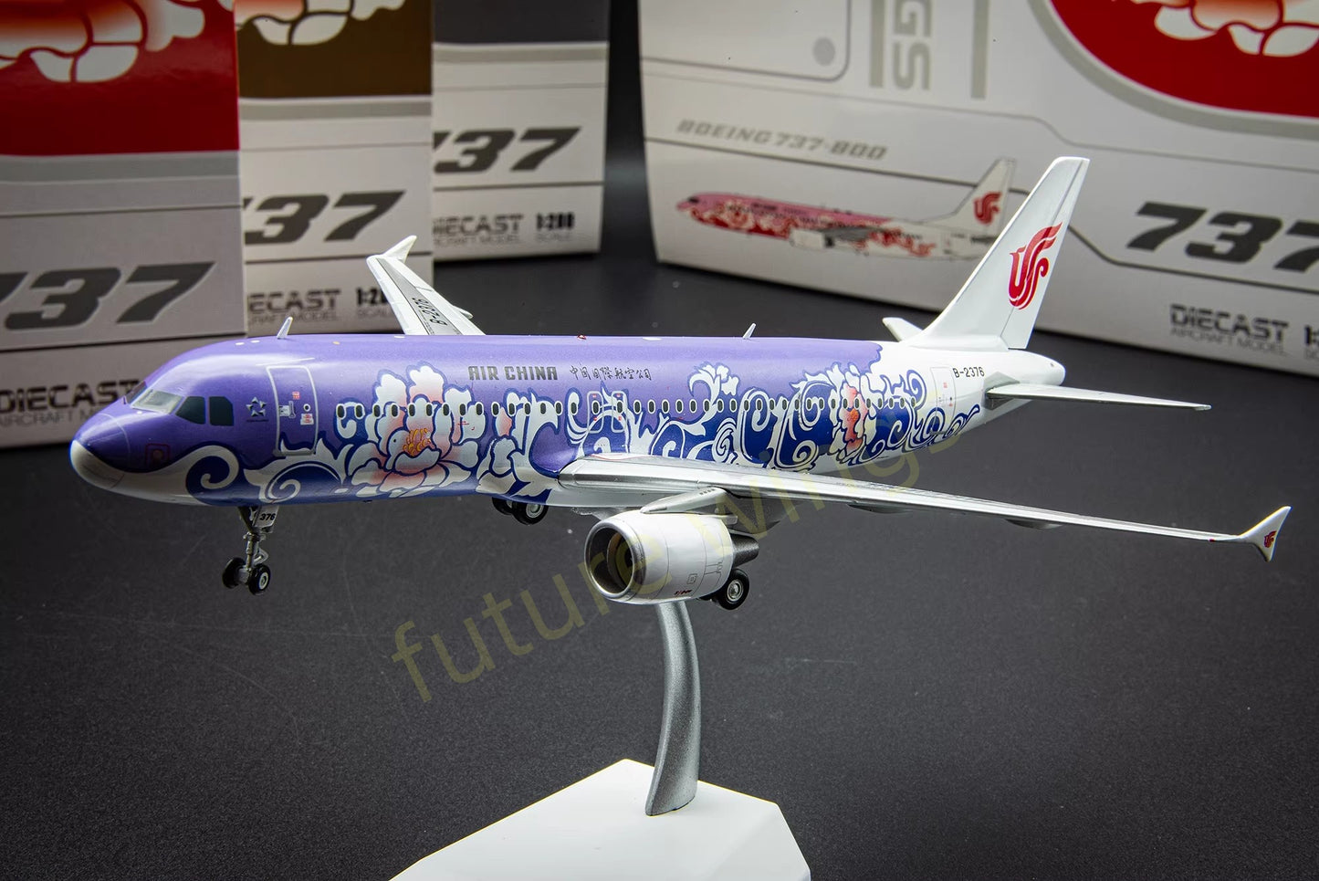 1:200 JC Wings Air China Peony Livery Fleet B737/A320 Diecast Aircraft Model