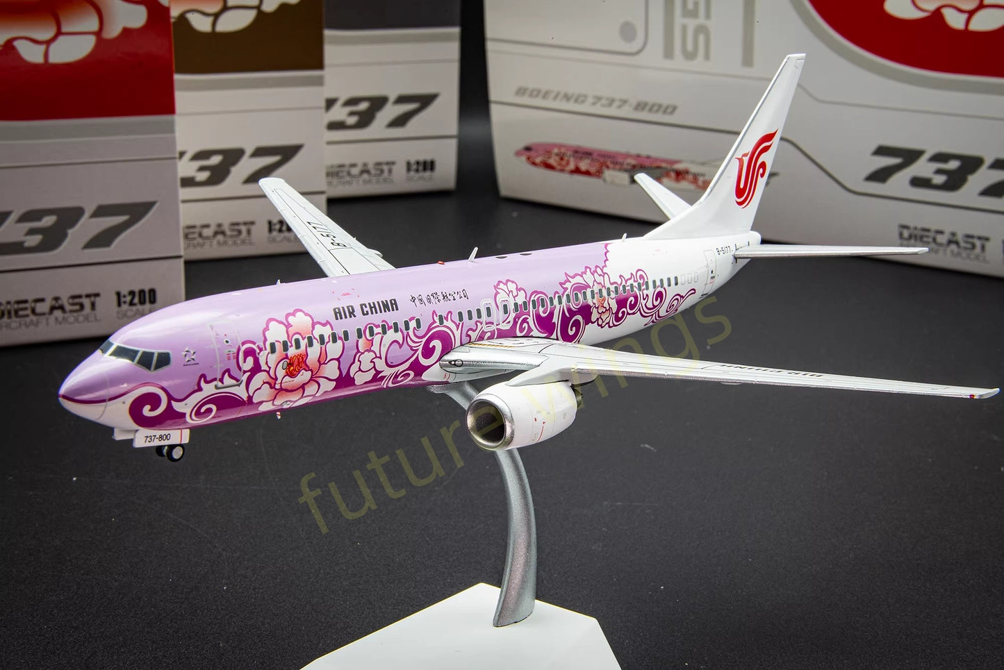 1:200 JC Wings Air China Peony Livery Fleet B737/A320 Diecast Aircraft Model