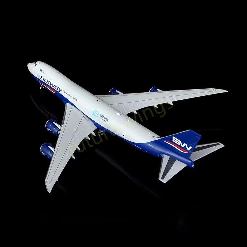 1:400 HX Models Silkway Cargo B747-8F VQ-BVB VQ-BVC "10years"Aircraft Model Free Tractor +Stand