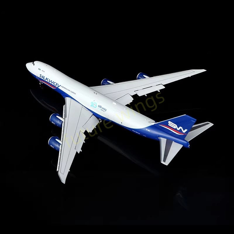 1:400 HX Models Silkway Cargo B747-8F VQ-BVB VQ-BVC "10years"Aircraft Model Free Tractor +Stand