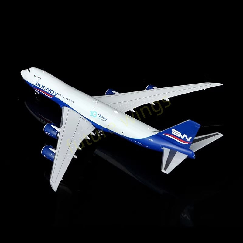 1:400 HX Models Silkway Cargo B747-8F VQ-BVB VQ-BVC "10years"Aircraft Model Free Tractor +Stand