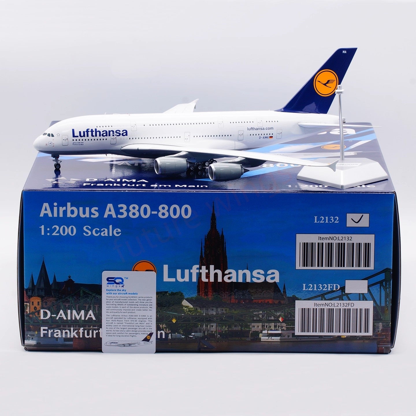 1:200 SQ Wings Lufthansa Airlines A380 D-AIMH/D-AIMI/D-AIMC/D-AIMA Diecast Aircraft Model