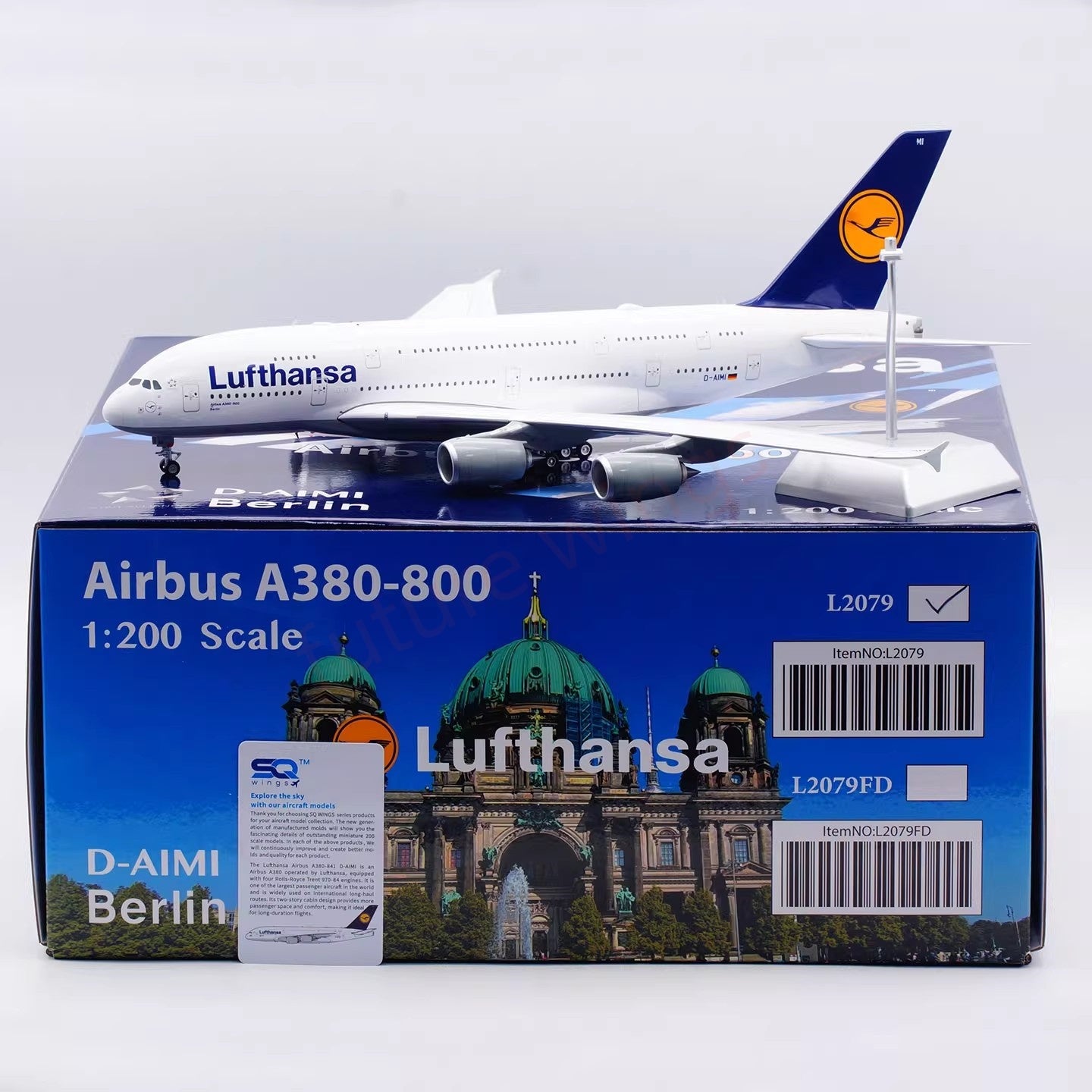 1:200 SQ Wings Lufthansa Airlines A380 D-AIMH/D-AIMI/D-AIMC/D-AIMA Diecast Aircraft Model