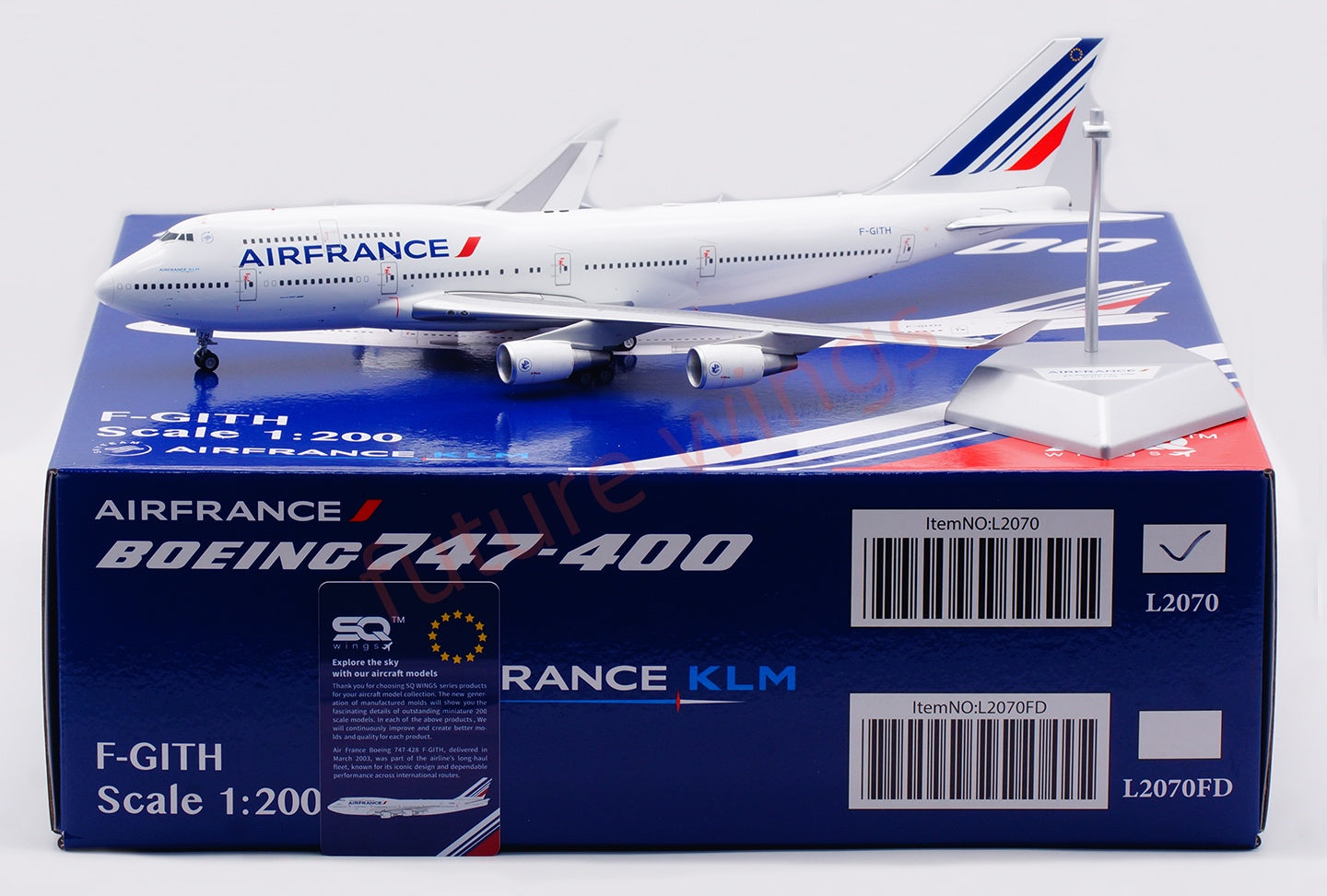 1:200 SQ Wings Air France B747-400 F-GITH F-GITD Diecast Aircraft Model