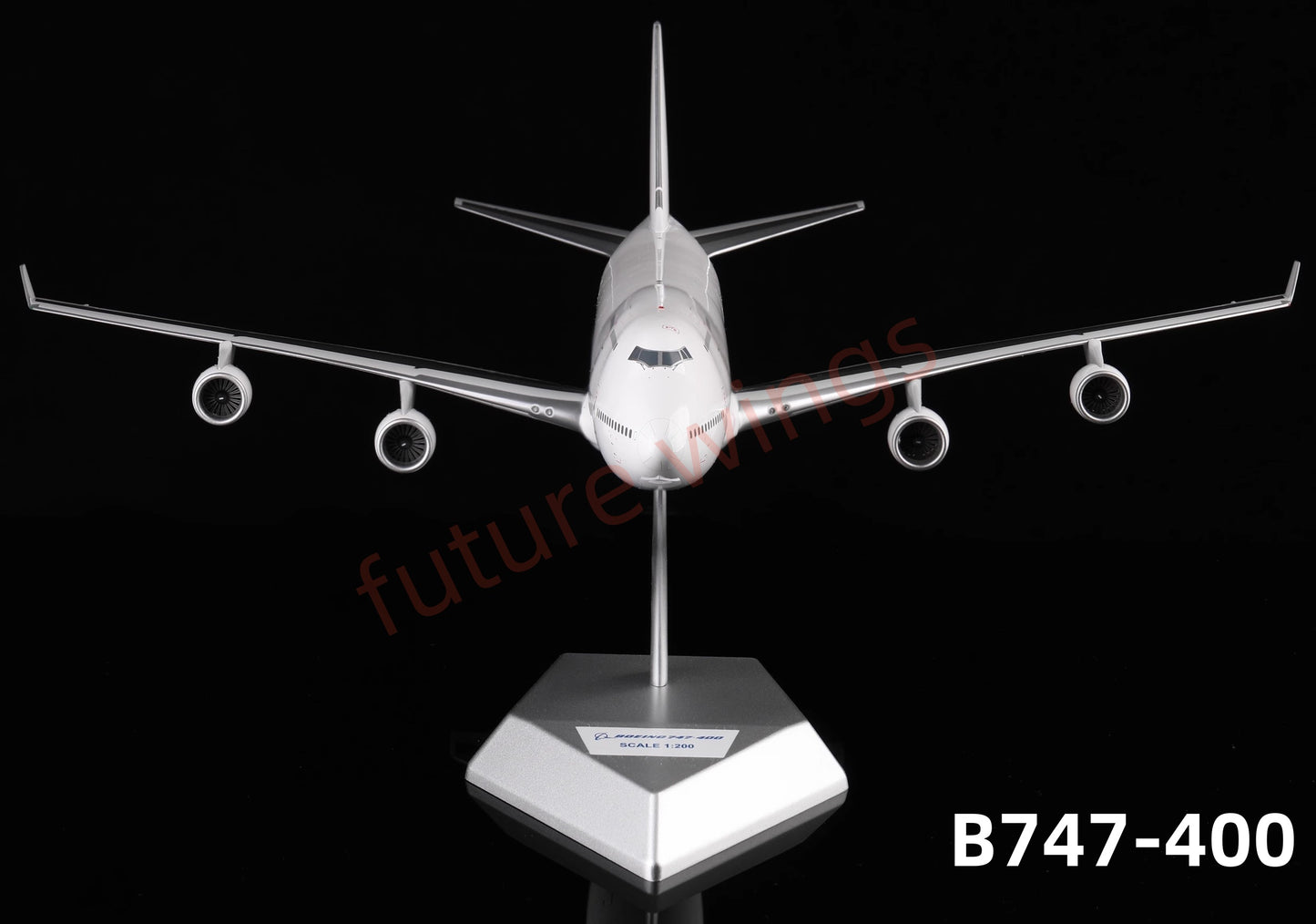 1:200 SQ Wings Boeing B747-400 Blank Diecast Aircraft Model