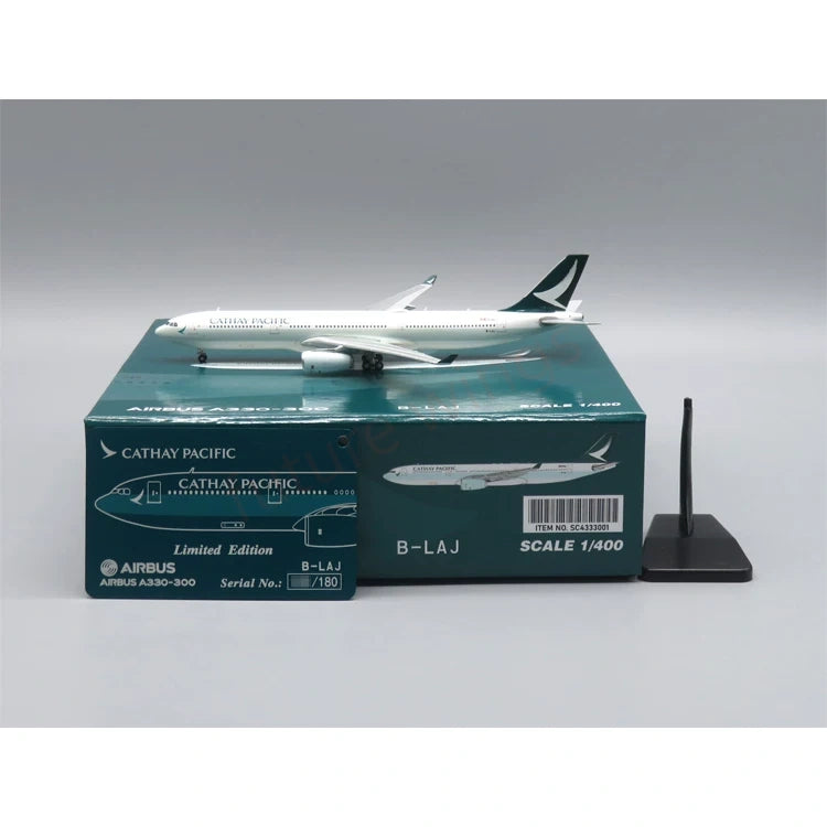 1:400 SC Model Cathay Pacific A330-300 B-LAJ/LAK/LBK Aircraft Model Free Tractor+Stand