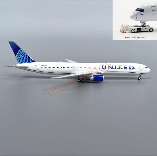 1:400 PandaModel United Airlines B767-400 N66056 Aircraft Model+Free Tractor