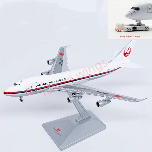 1:400 HX Models Japan Airlines B747-100 JA8101 Aircraft Model With Stand+Free Tractor