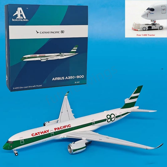 1:400 AeroPolaris Cathay Pacific A350-900 B-LRJ "80years"  Aircraft Model+Free Tractor