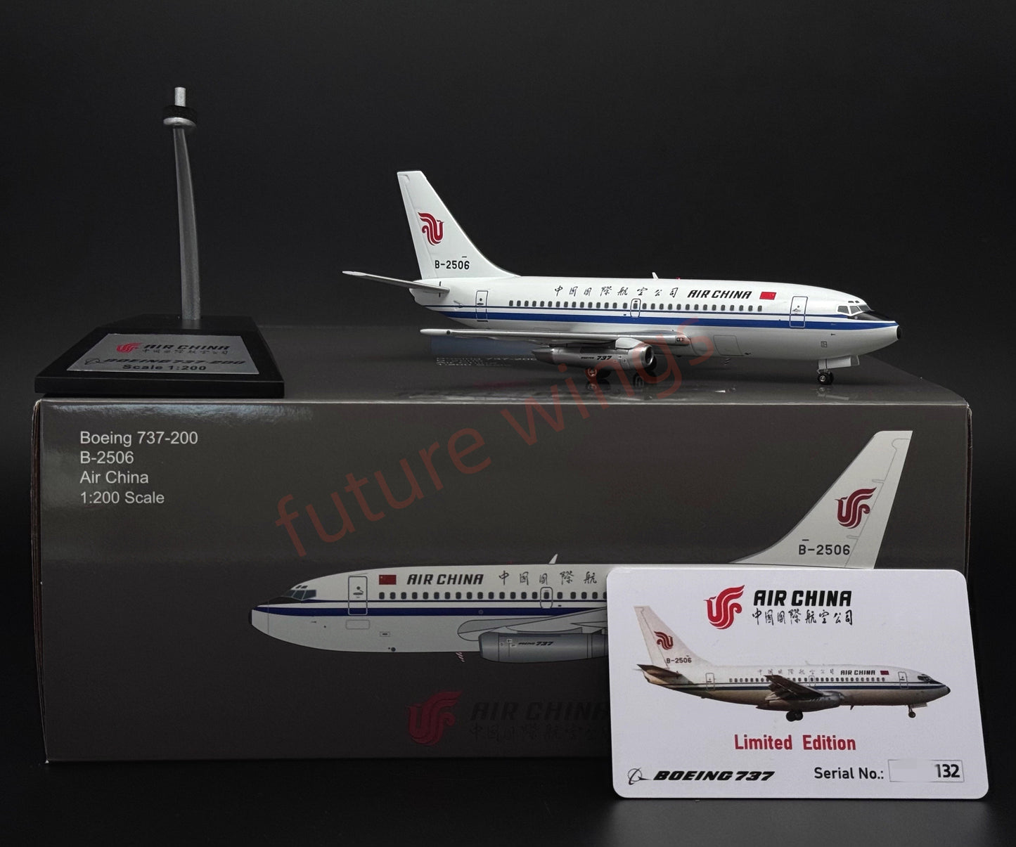 1:200 KJ Model(InFlight200*) Air China B737-200 B-2506 Diecast Aircraft Model