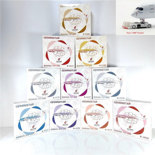 1:400 Geministar Air China B737/A320-200 "Peony Livery" Aircraft Model+Free Tractor