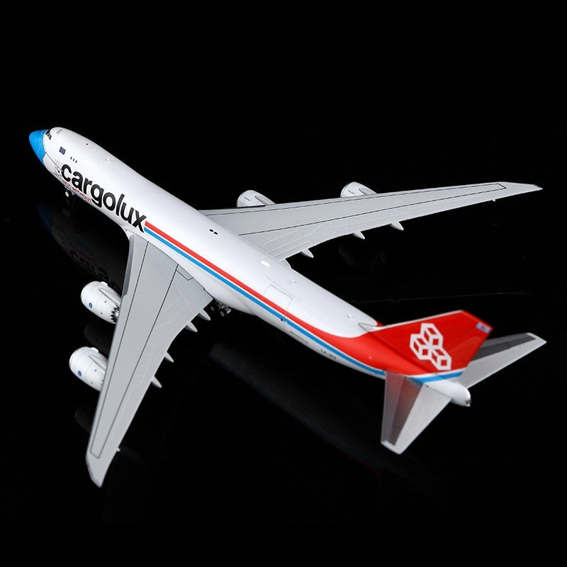 1:400 YY Wings CargoLux B747-8F LX-VCF Aircraft Model Free Tractor +Stand