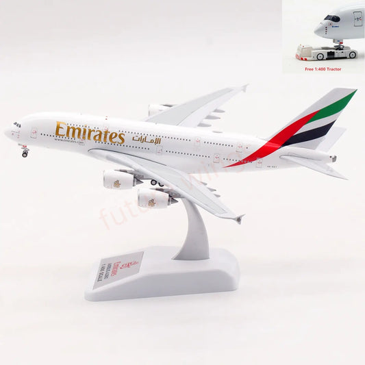 1:400 Aviation400 Emirates A380 A6-EEY Aircraft Model Free Tractor+Stand