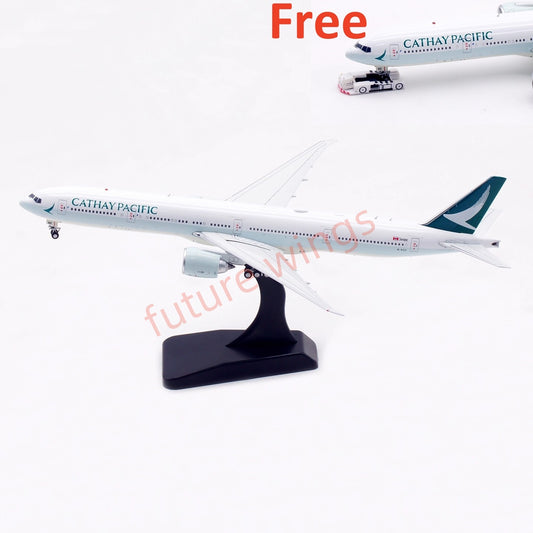 1:400 Aviation400 Cathay Pacific B777-300ER B-KQZ Aircraft Model Free Tractor+Stand