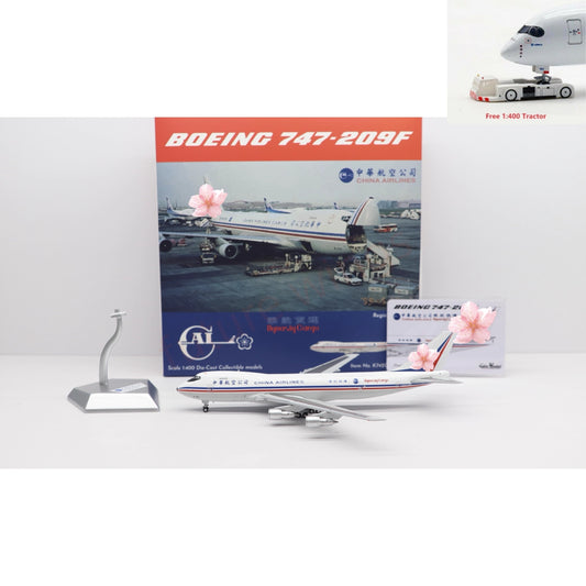 1:400 Kylin Model China Airlines B747-400 B-160 Aircraft Model Free Tractor+Stand