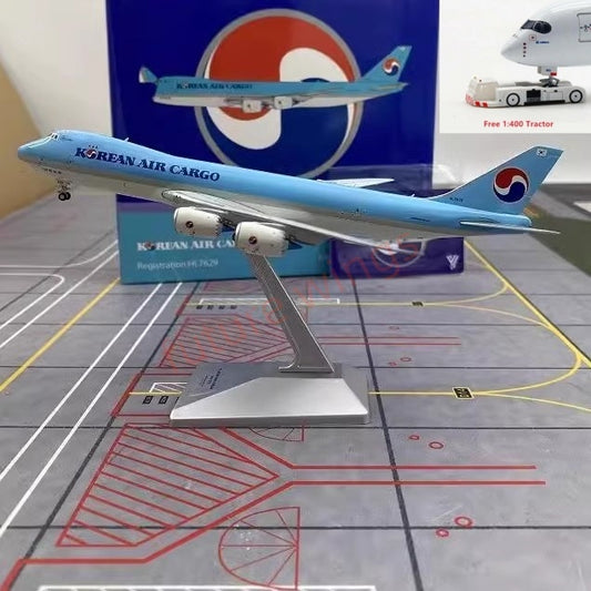 1:400 YY Wings Korean Air B747-8F HL7629 Aircraft Model Free Tractor +Stand