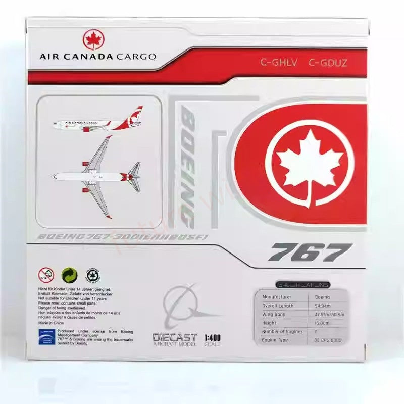 1:400 JC Wings XX40177 Air Canada B767-300 C-GHLV Aircraft Model+Free Tractor