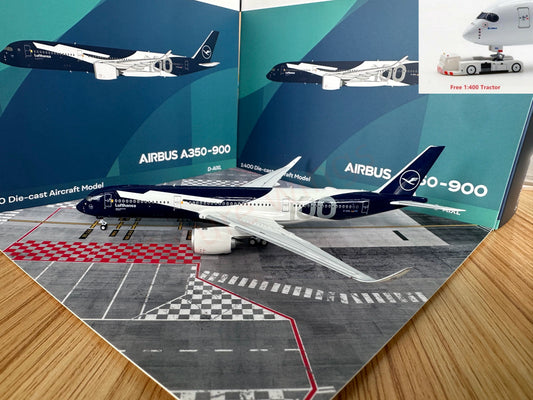 1:400 AeroPolaris Lufthansa Airlines A350-900 D-AIXL “100Years”Aircraft Model+Free Tractor