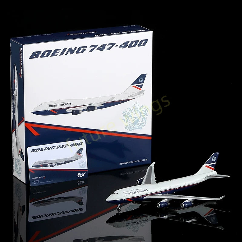 1:400 HX Models British Airways B747-400 G-CIVC Aircraft Model+Free Tractor