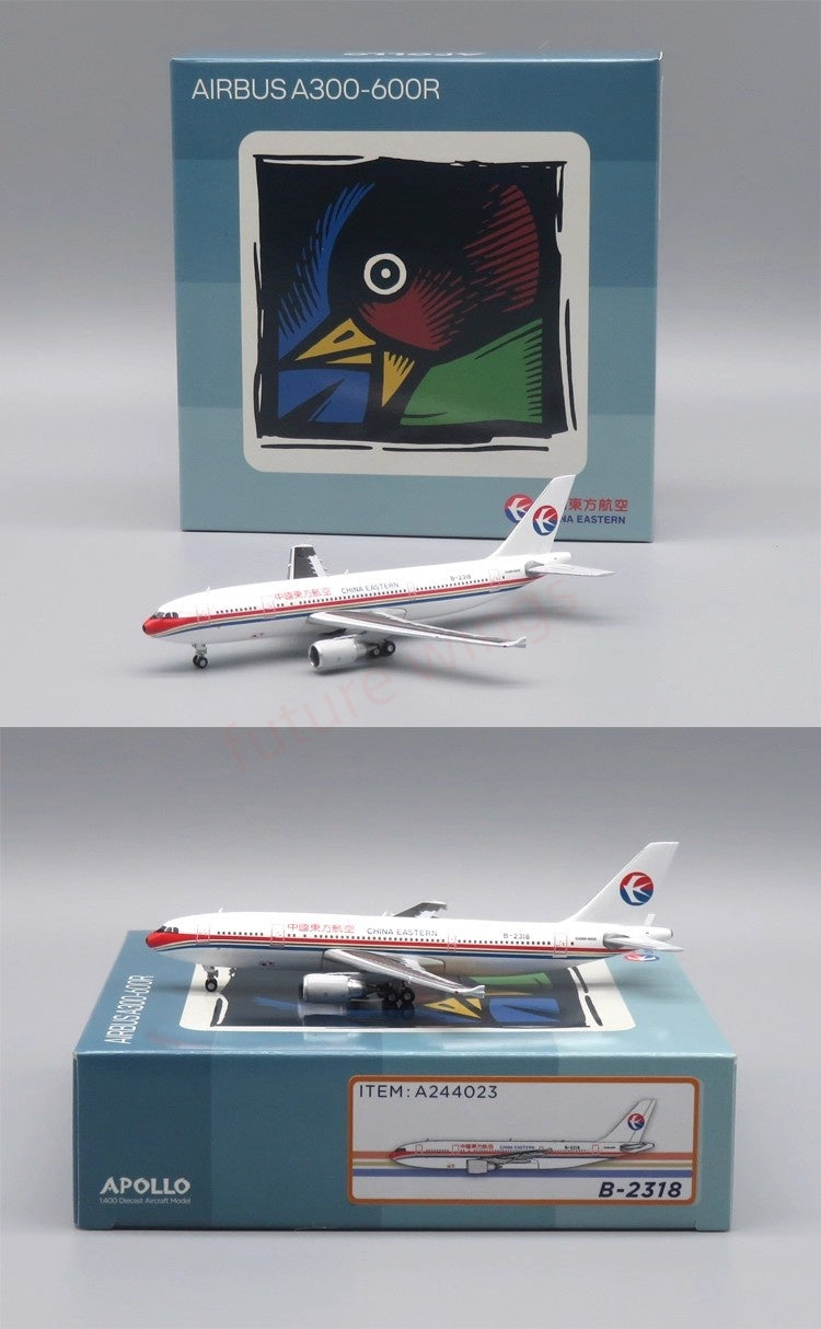 1:400 Apollo China Eastern Airlines A300-600R B-2318 B-2325 B-2330 Aircraft Model+Free Tractor