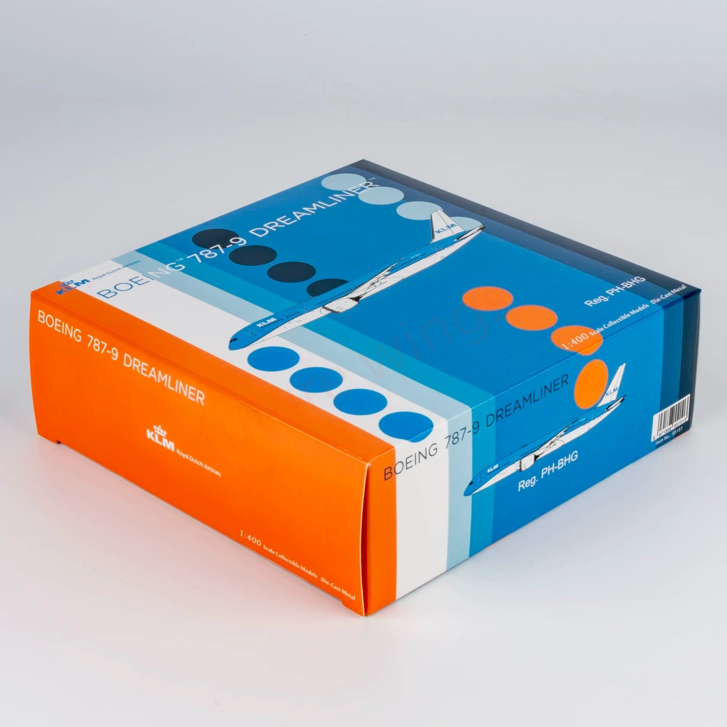 1:400 NG Models NG55151 KLM B787-9 PH-BHG Aircraft Model+Free Tractor