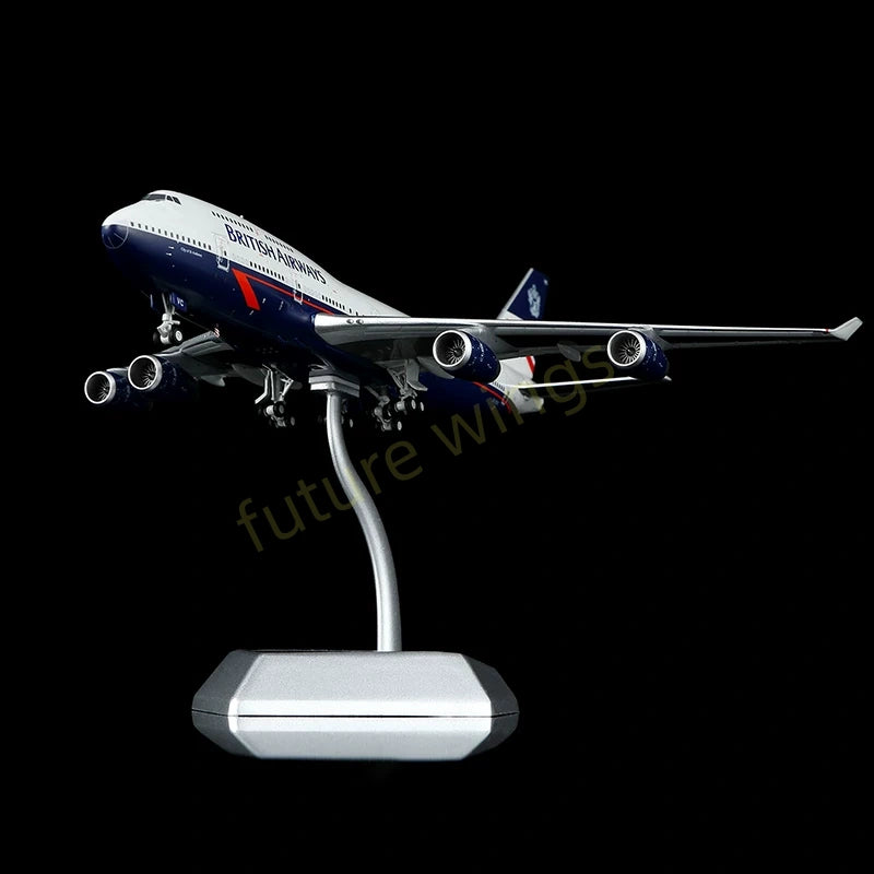 1:400 HX Models British Airways B747-400 G-CIVC Aircraft Model+Free Tractor