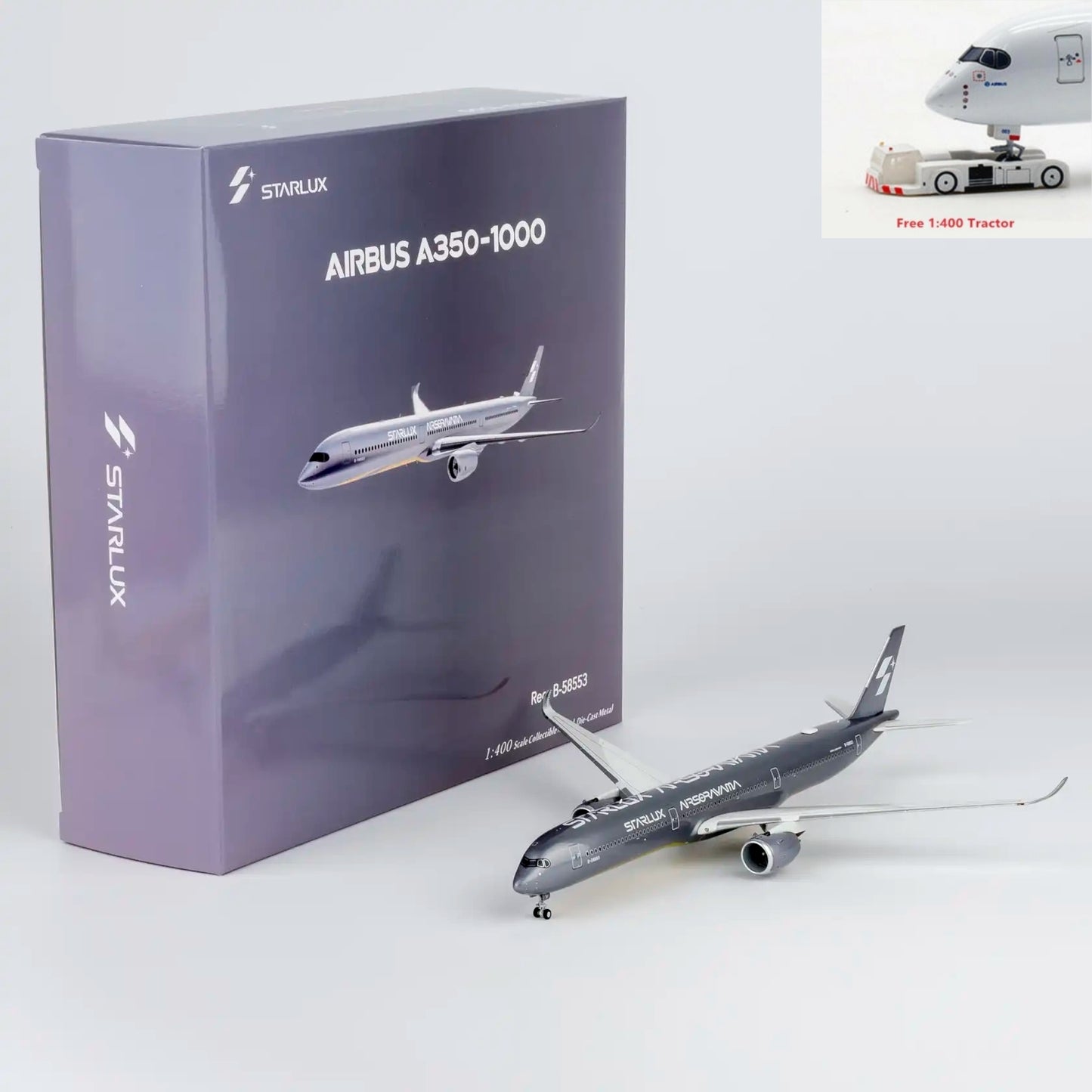 1:400 NG Models NG57046 Starlux Airlines A350-1000 B-58553+ Free Tractor