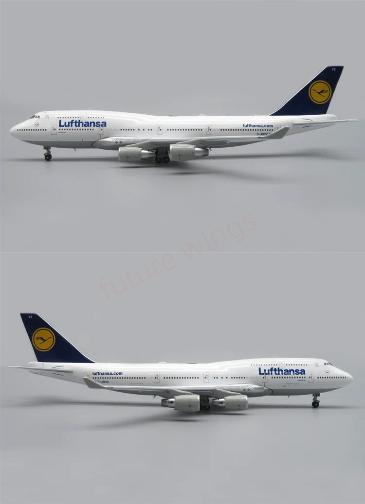 1:400 Apollo Lufthansa Airlines B747-400 D-ABVZ Aircraft Model+Free Tractor