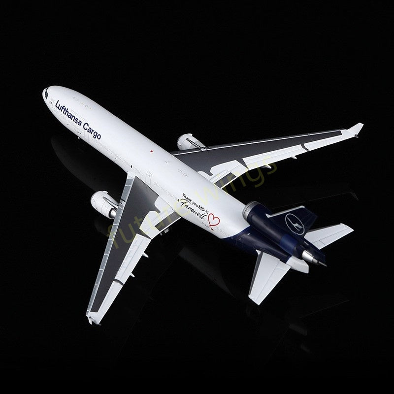 1:400 YY Wings Lufthansa Cargo MD-11 D-ALCC "Thank You&Farewell" Aircraft Model+Free Tractor