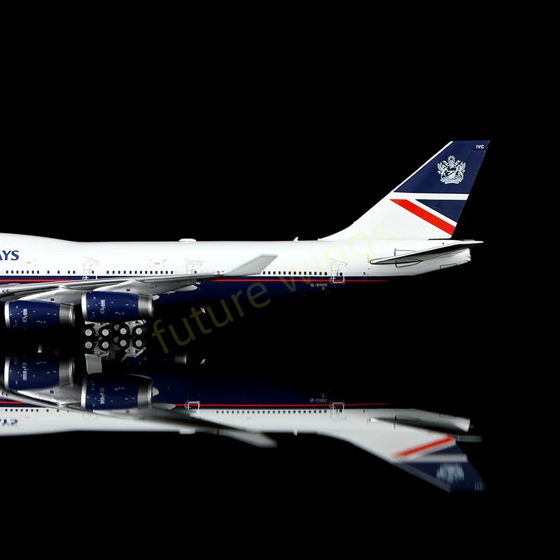 1:400 HX Models British Airways B747-400 G-CIVC Aircraft Model+Free Tractor