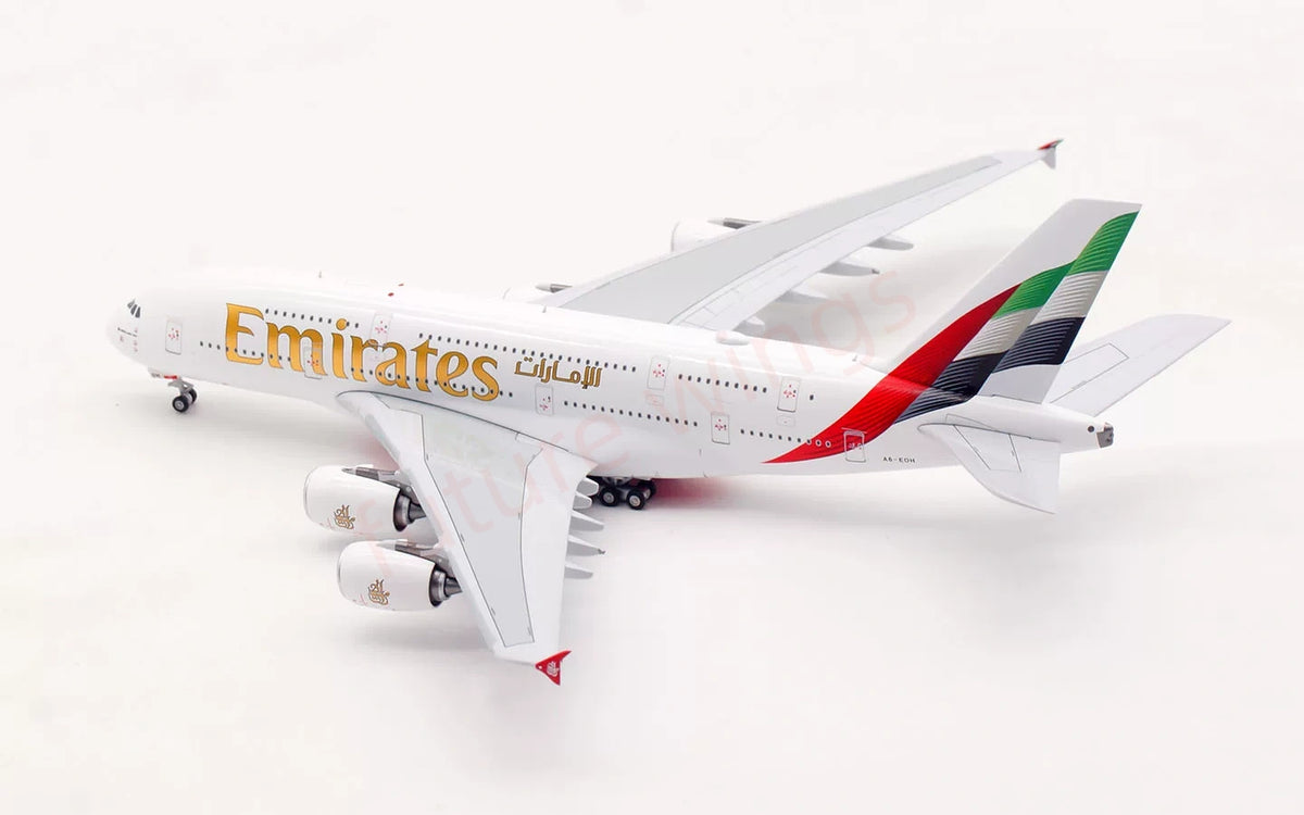 1:400 Aviation400 Emirates A380 A6-EOH Aircraft Model Free Tractor+Stand