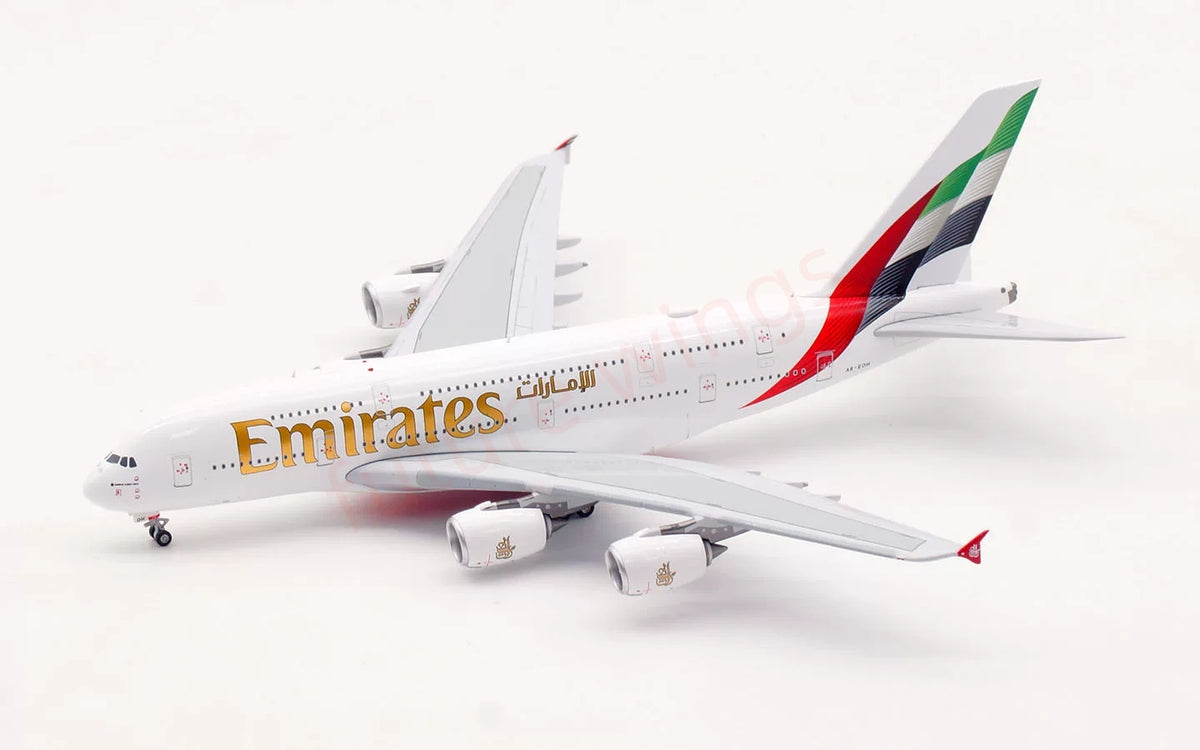 1:400 Aviation400 Emirates A380 A6-EOH Aircraft Model Free Tractor+Stand