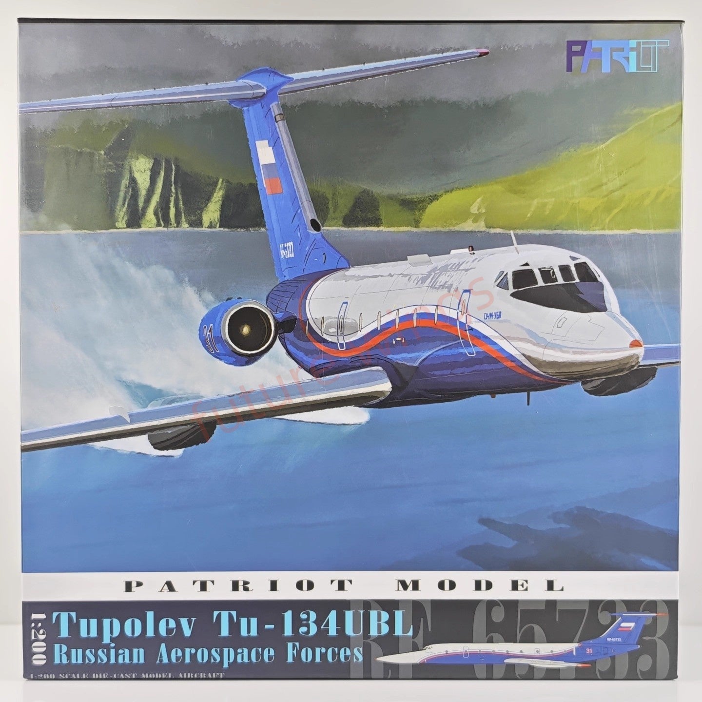 1:200 Patriot Russian Aerospace Force Tu-134UBL RF-65733 Diecast Aircraft Model